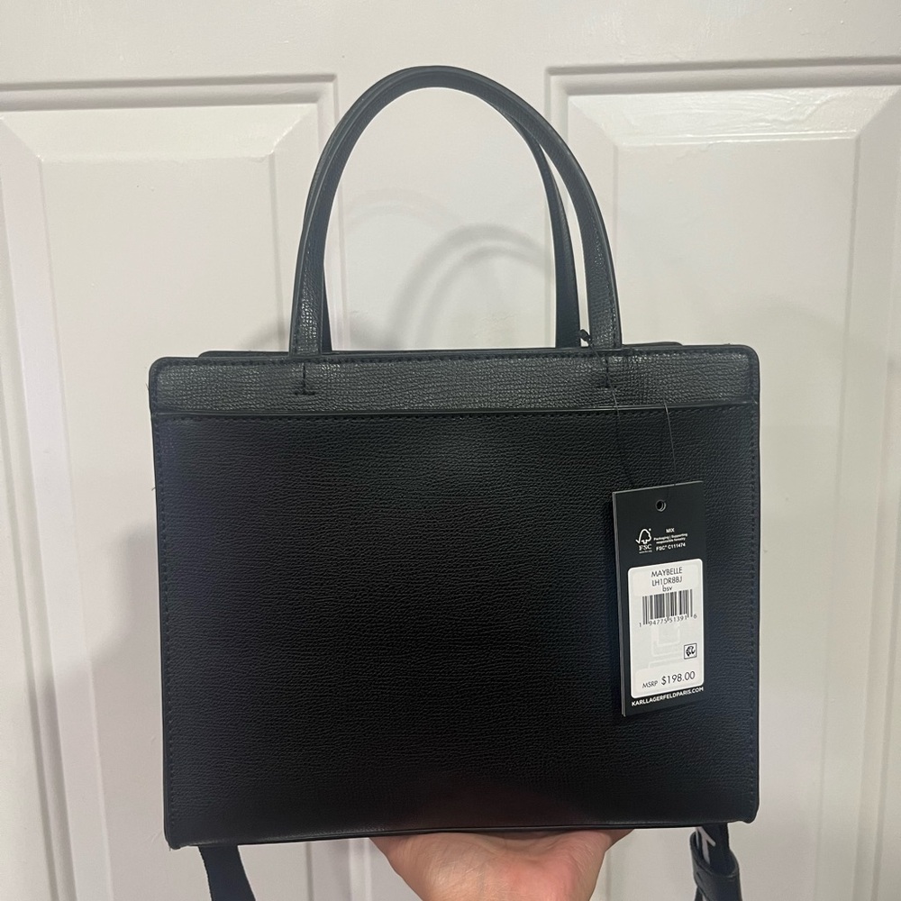 Karl Lagerfeld Black Satchel Bag - Picture 2 of 5